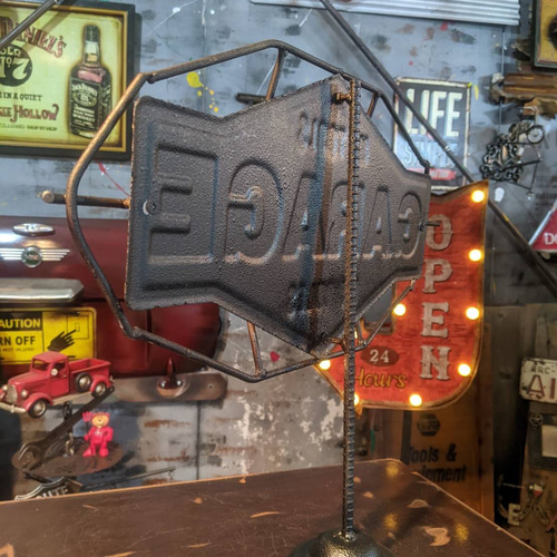 アメリカンフェンス ガレージ 卓上看板 GARAGEサインボード BASE雑貨