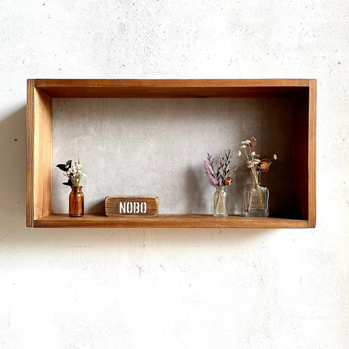 ウォールシェルフ　オリジナル モルタル背面・壁掛けボックスシェルフ コンクリート セメント