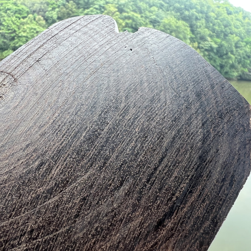 高級 黒檀 コースター 無垢 床柱 希少 木材 木 ウッド ハンドメイド 花