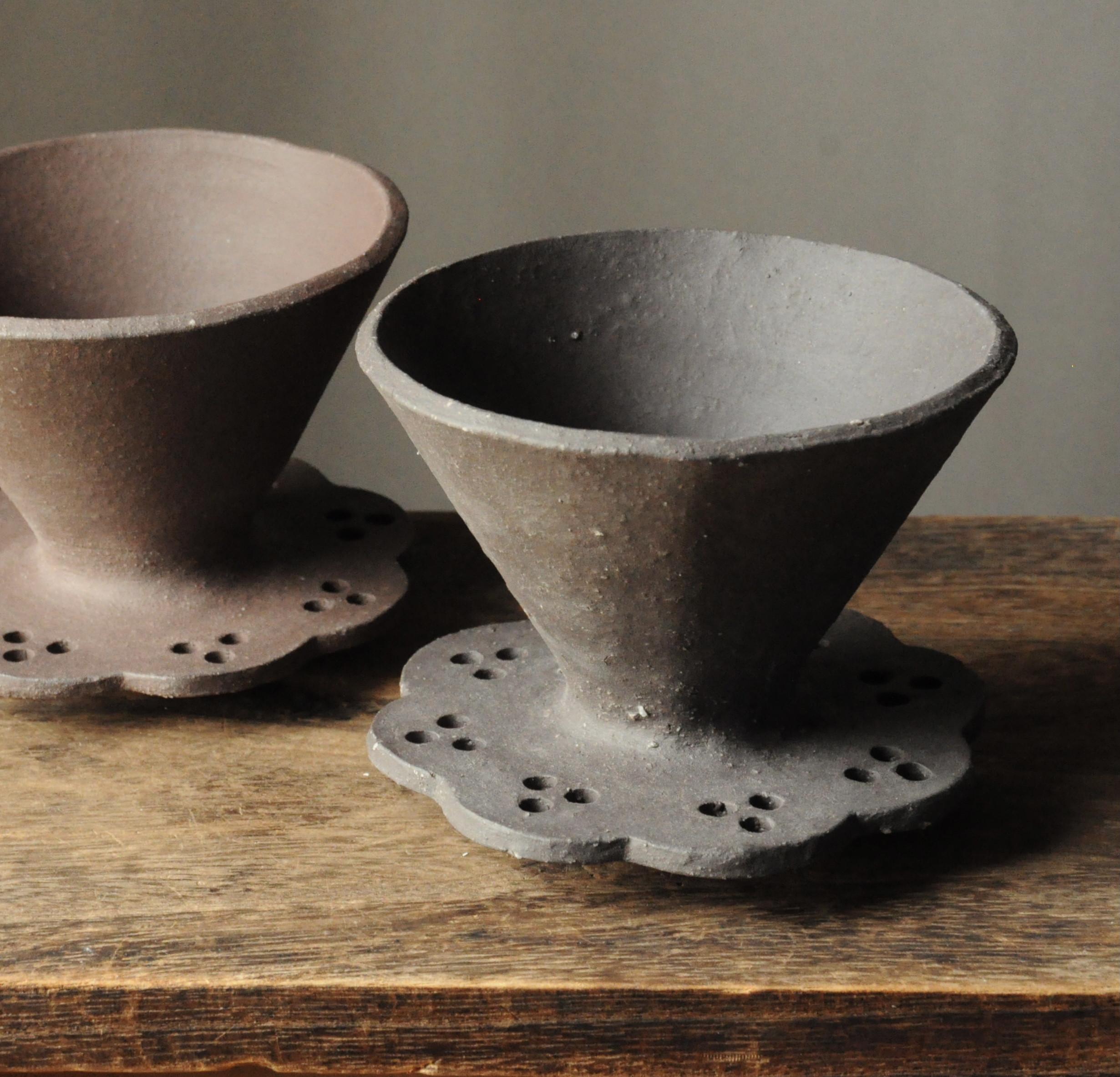 陶器製コーヒードリッパー Kalita カリタ 陶器製コーヒードリッパー ロト（ブラック