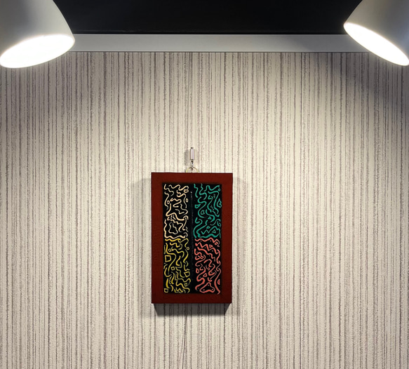 壁掛け　小さな作品　漆アートパネル　/  kamui  カムイ 4枚目の画像