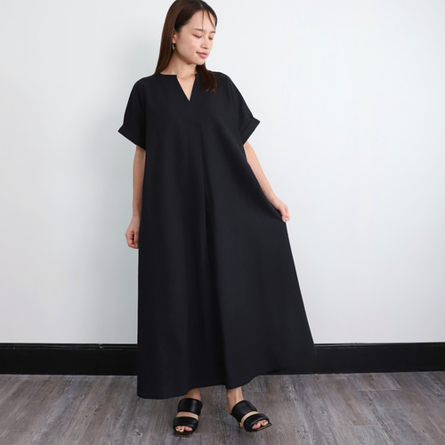 【季節限定お値下げ中】SWiMMY Clothingコットンキーネックワンピース コットン キーネック ワンピース イエロー 0583YW ワンピース