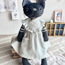 【選べるねこちゃんと耳つきパーカーと袖無しフリルワンピのセット❗️】靴下ぬいぐるみ 6枚目の画像