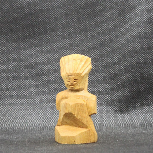 仏像 円空仏 木端仏3体（10/15/8cm 無着色 kp3320） 彫刻 円空工房