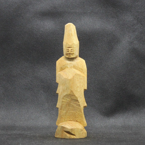 仏像 円空仏 木端仏3体（10/15/8cm 無着色 kp3320） 彫刻 円空工房