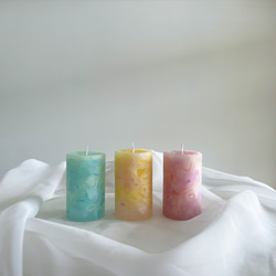 ajisai candle/紫陽花キャンドル/ナチュラルキャンドル/アロマキャンドル/キャンドル/3本セット 1枚目の画像