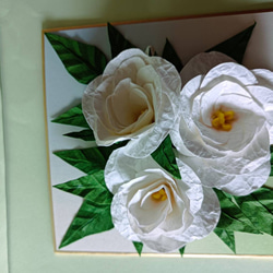 和紙の折り紙フラワー(夏つばき) 2枚目の画像