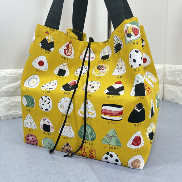 コンパクトエコバッグ(おにぎり マスタード) エコバッグ・サブ