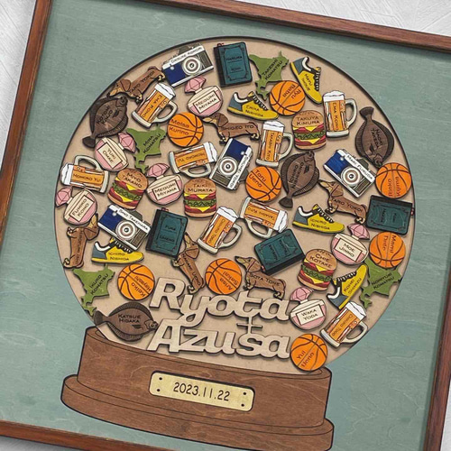 ゲストとの思い出いっぱいスノードーム型ご結婚証明書 その他オーダー