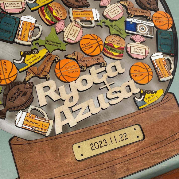 ゲストとの思い出いっぱいスノードーム型ご結婚証明書 　　