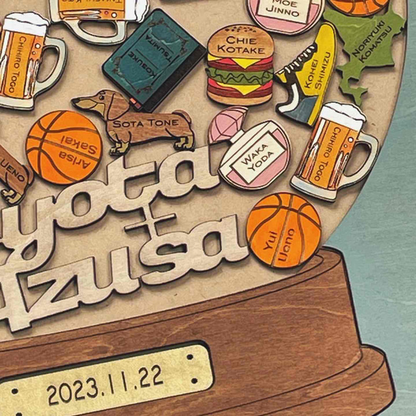 ゲストとの思い出いっぱいスノードーム型ご結婚証明書 　　