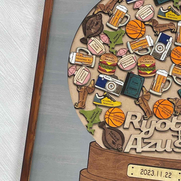 ゲストとの思い出いっぱいスノードーム型ご結婚証明書 　　