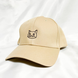 【1100円OFF/限定2名様】猫ちゃんのコットンキャップ・真鍮イヤリング/ピアス〈プレゼントにもおすすめ〉 4枚目の画像