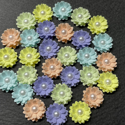 ペーパークラフト＊小さなお花達セット＊パステル系セット・立体の花NO.21 2枚目の画像