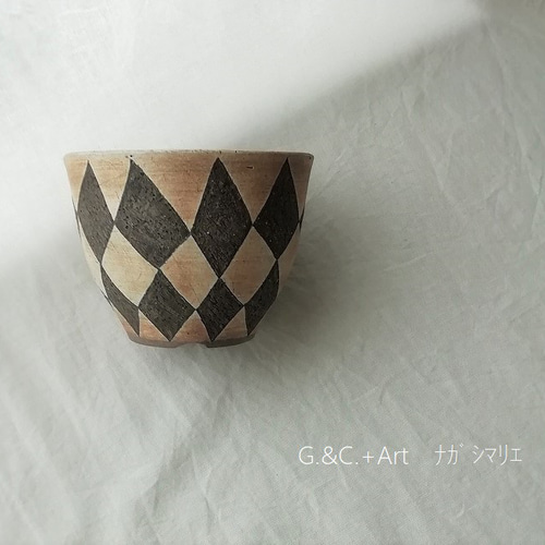 淡い土色の鉢 フランス アンティーク