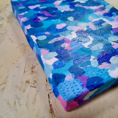 【額縁付き原画】赤い花と青い紫陽花の静物画｜アクリル絵画 Amazon | 青柳キミ子 「紫陽花」 花 絵画 油絵 油彩画 額付き