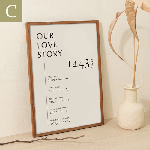 A4]LOVE STORYボード ウェルカムスペース 4種類から選べます