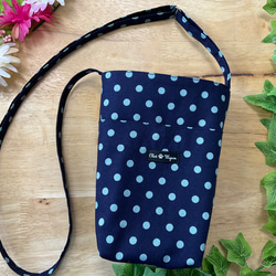 [Walking Pochette] Pop Colorful Dot Navy✖️Blue Strap Length Adju 第1張的照片