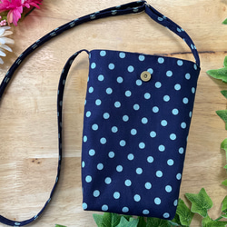 [Walking Pochette] Pop Colorful Dot Navy✖️Blue Strap Length Adju 第3張的照片