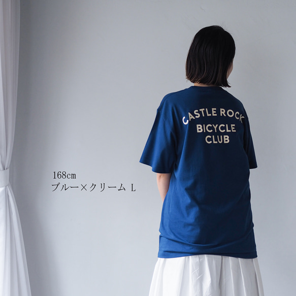 CBC LOGO Tee ブルー×クリーム バックプリント(半袖Tシャツ) 3枚目の画像