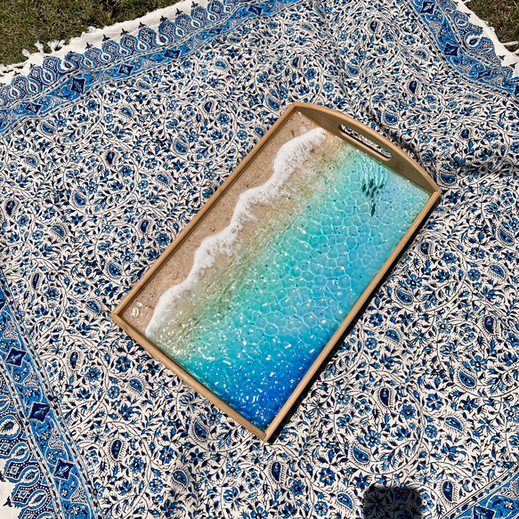 再販！オーダー　2WAY 海辺のお盆テーブル　折りたたみ式　アウトドアで映える　キャンプ　ピクニック　ビーチ　 14枚目の画像