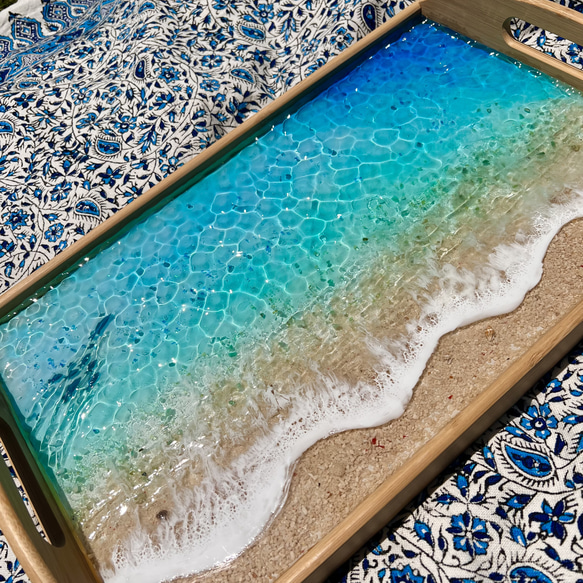 再販！オーダー　2WAY 海辺のお盆テーブル　折りたたみ式　アウトドアで映える　キャンプ　ピクニック　ビーチ　 10枚目の画像