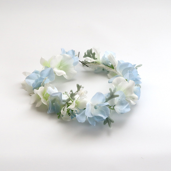 花かんむり/優しいソフトブルー　送料無料 3枚目の画像