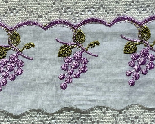 KL*2.5m*ぶどう刺繍*かざり綿レース レース *ribbon* 通販 16076695