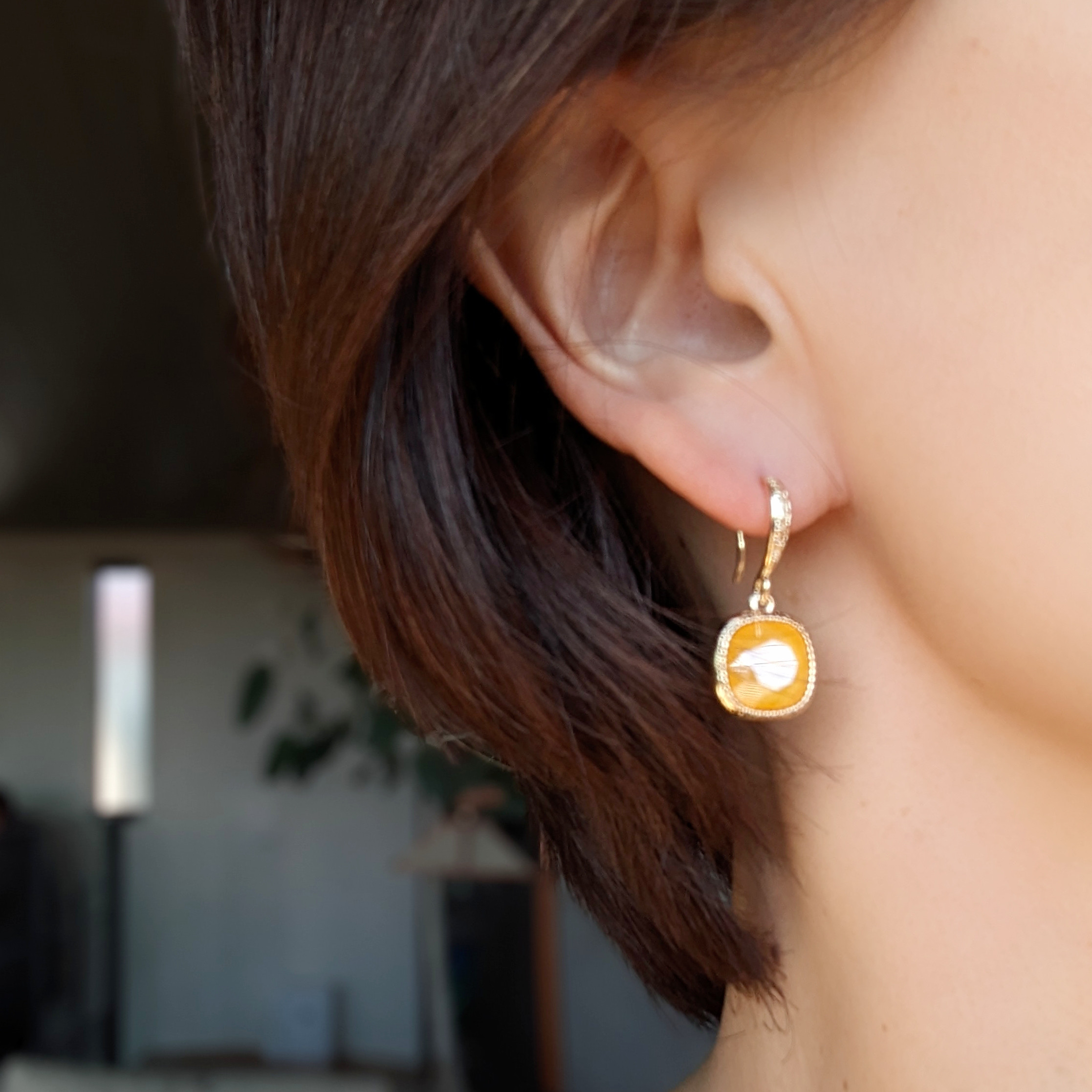 春色復刻◆限定数◆鮮やかハニーバターイエローピアスorイヤリング/14kgf サージカルステンレスSUS316Lミモザ