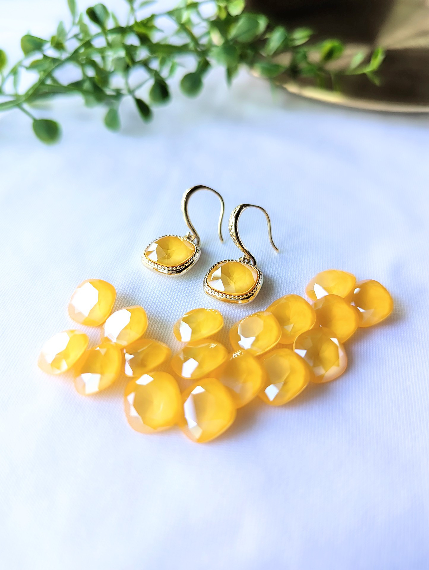 春色復刻◆限定数◆鮮やかハニーバターイエローピアスorイヤリング/14kgf サージカルステンレスSUS316Lミモザ