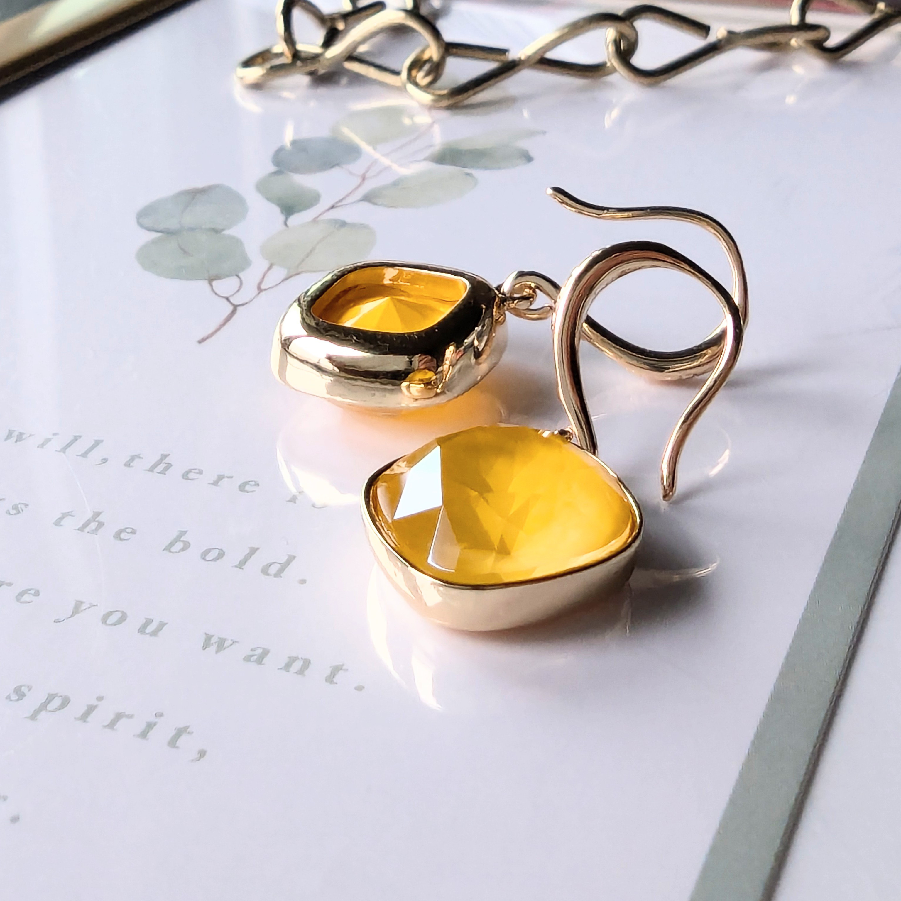 春色復刻◆限定数◆鮮やかハニーバターイエローピアスorイヤリング/14kgf サージカルステンレスSUS316Lミモザ