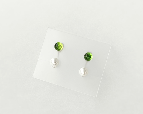 No.382 一粒ピアス(ミニ)＊スワロフスキー×琉球ガラス No.382 一粒ピアス(ミニ)＊スワロフスキー×琉球ガラス No.382 一
