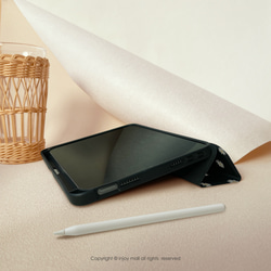 iPad case 12.9/Air5/iPad 9/mini6 附筆槽 皮革平板保護套 快樂小雛菊 第2張的照片