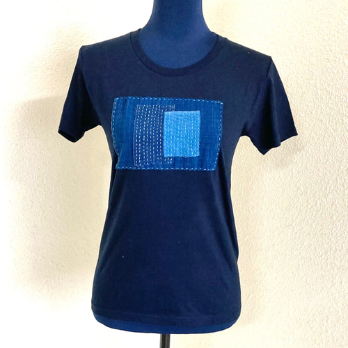 1939 襤褸 リメイク tシャツ 古布 パッチワーク 藍染 藍染め 刺し子 ...
