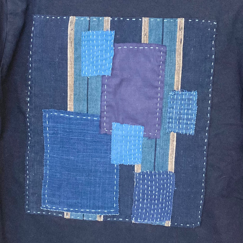 襤褸 パッチワーク ボロ 総刺子 手織り布コート とても素敵なパーカー