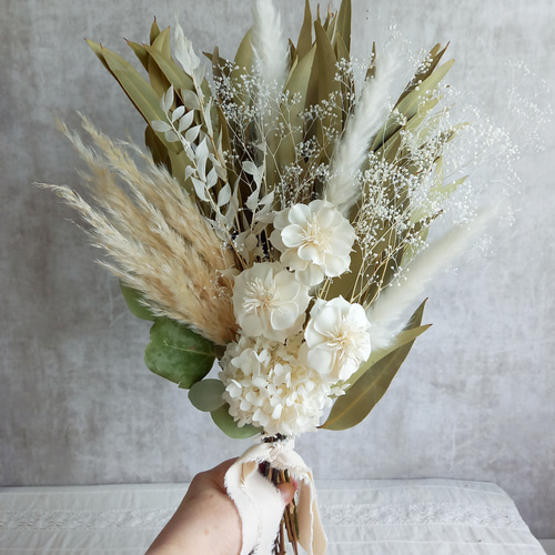⭐SALE⭐ユーカリとクレマチスの爽やかホワイトスワッグ❀ブーケ
