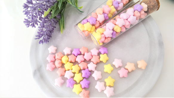 シーリングワックス 35粒 ケース入り 星型 マカロンピンク その他素材