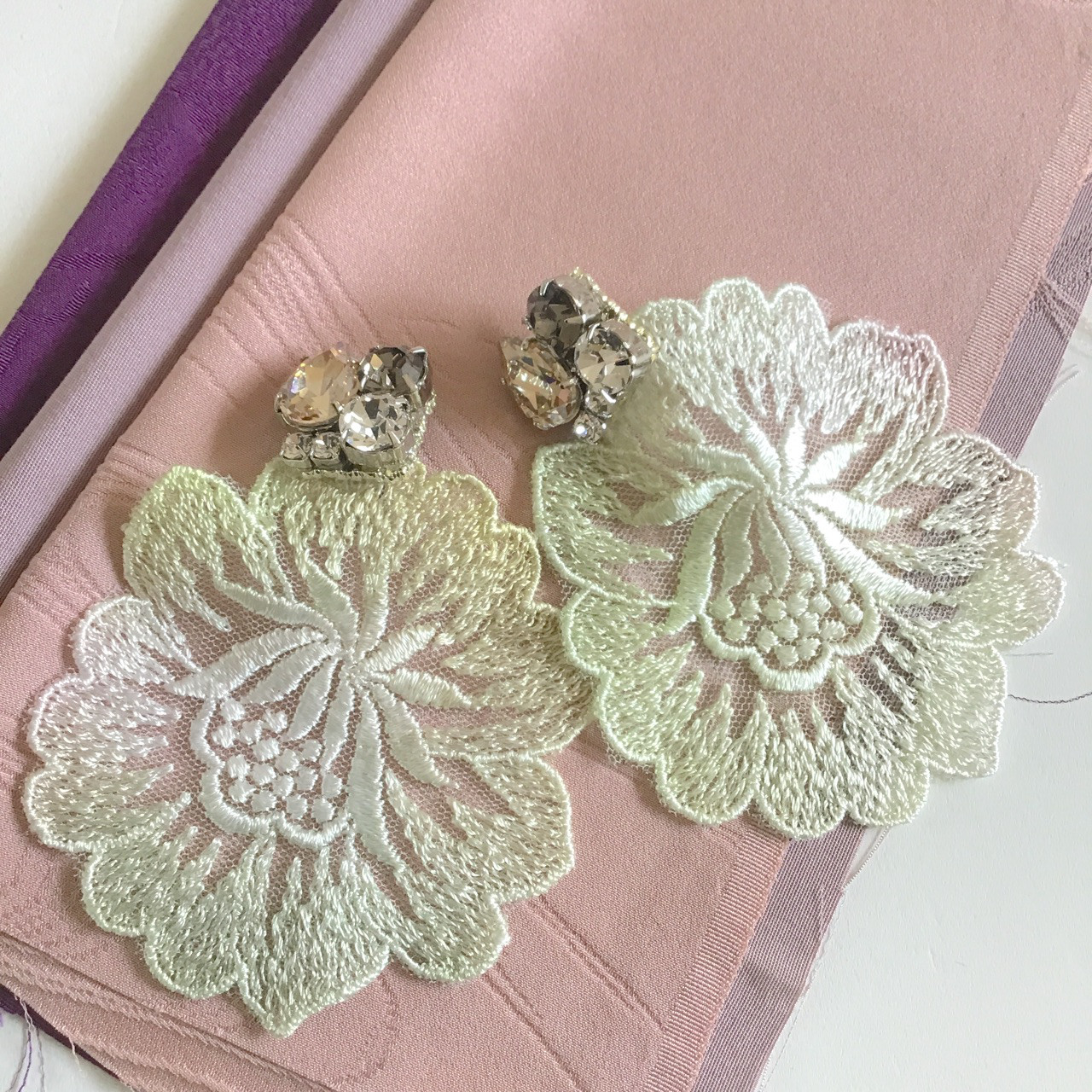 【fairy♡】イヤリング　レース　ウエディング　ブライダル　結婚式489