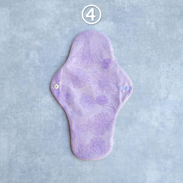 洗いやすくて乾きやすい　布ナプキン一体型Mサイズ（ピンク系） 4枚目の画像