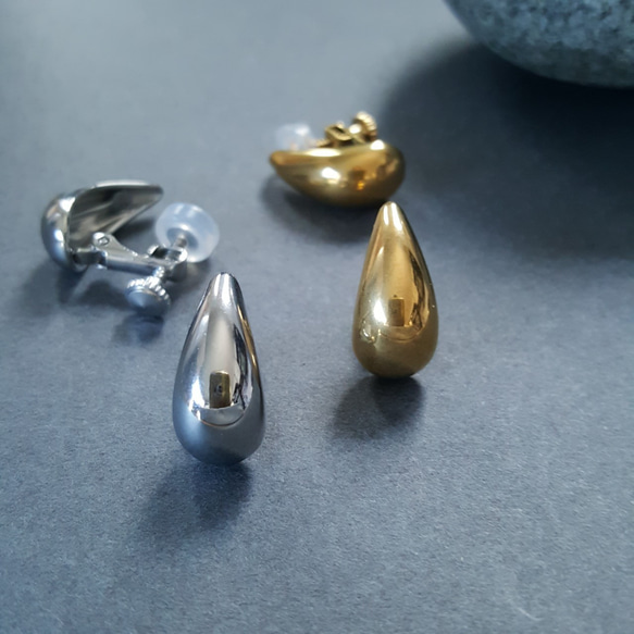 2pcs] オールステンレス製 ドロップ イヤリング サージカル ステンレス