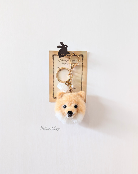 デニムリメイクキーホルダーポメラニアン ✽✽✽SALE✽✽✽キーホルダー ポメラニアン キーホルダー ❁てんと