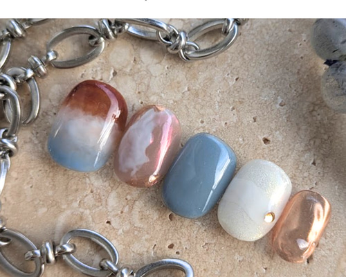 オーダーネイルチップNo.84 夏 海 浜辺 ミラーアクセ ラメ キラキラ 0bd0ed6aa04a6773766b19c0813253