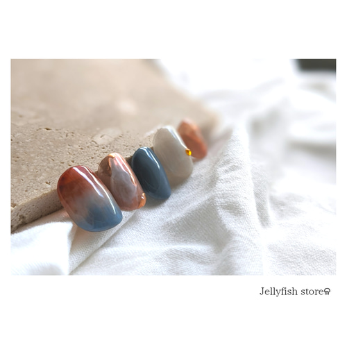 85｜真夏の夕焼けネイル ○ Orange * SkyBlue⌇マグネット