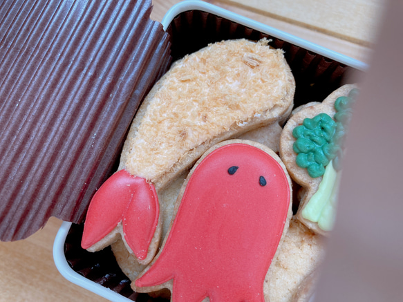 お弁当アイシングクッキー【アイボリー缶】 4枚目の画像