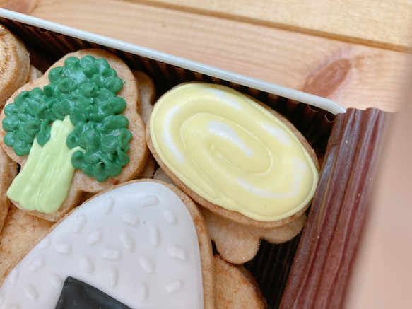 お弁当アイシングクッキー【アイボリー缶】 5枚目の画像