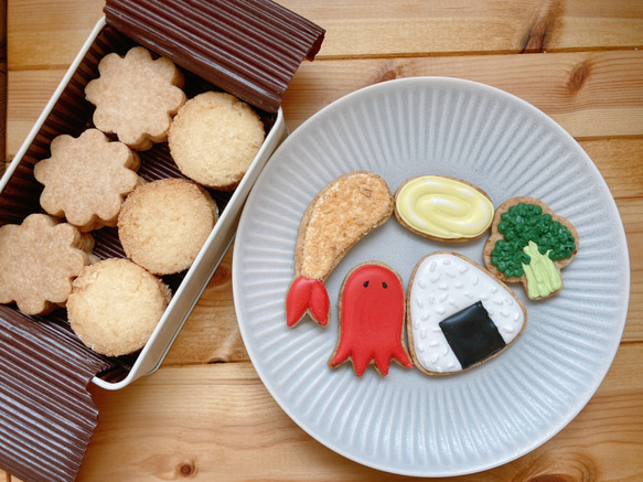 お弁当アイシングクッキー【アイボリー缶】 2枚目の画像