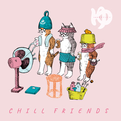 Originalスマホケース「CHILL FRIENDS_温泉ネコクラブ」 2枚目の画像