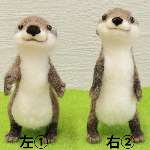 羊毛フェルトのカワウソの赤ちゃん 羊毛フェルト もふもふ動物