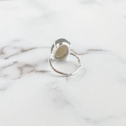 Gray Onyx Oval Ring《SILVER or GOLD》 3枚目の画像