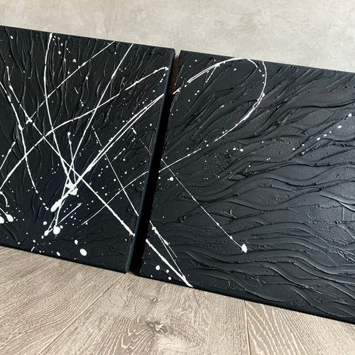 ２枚set モダンアート　現代アート　テクスチャーアート　アートパネル　抽象画 現代アート 2枚set モダン アートパネル インテリア 抽象画